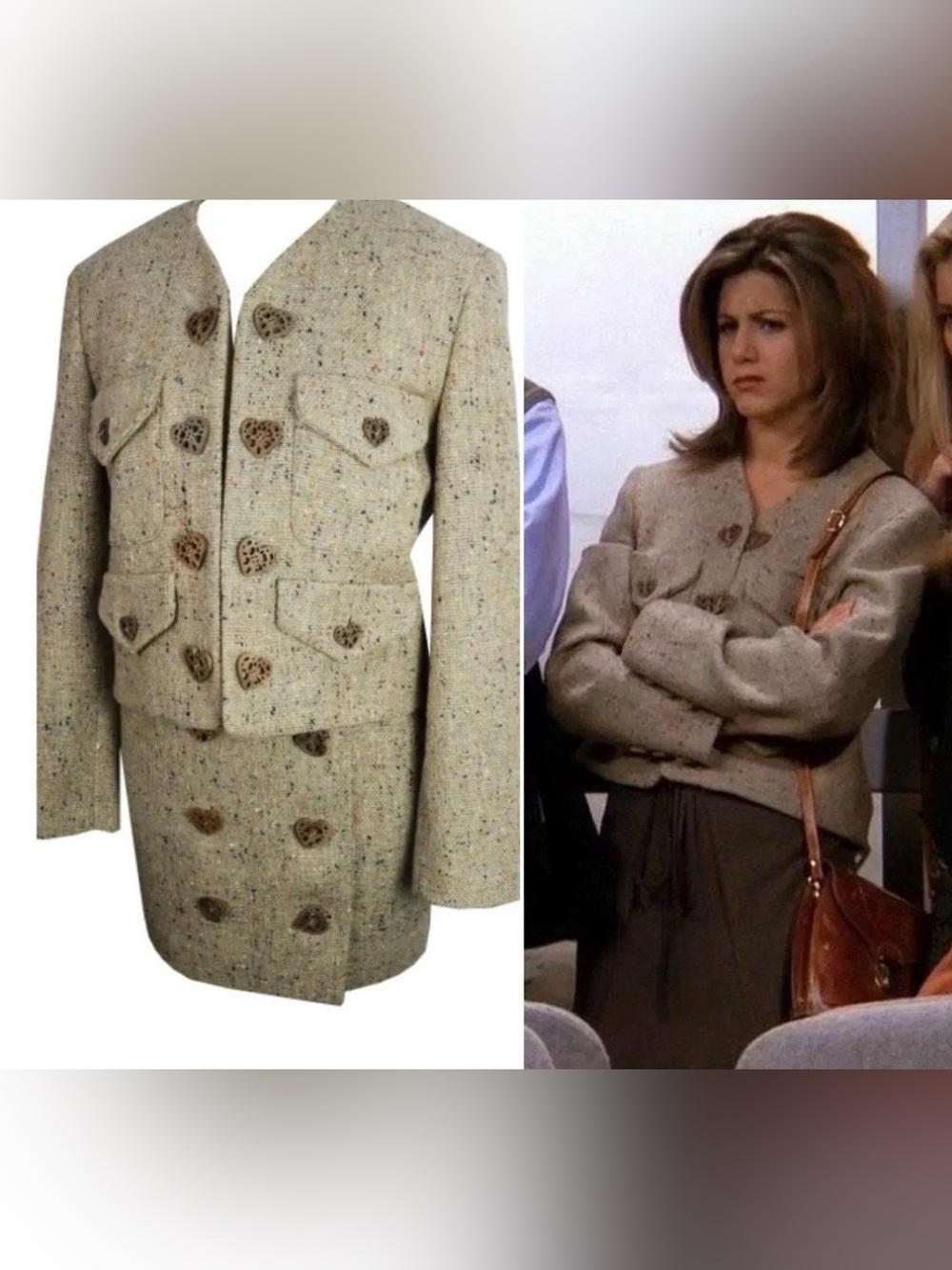 Moschino Cheap and Chic Vintage 1993 Blazer & Skirt Set - Beige